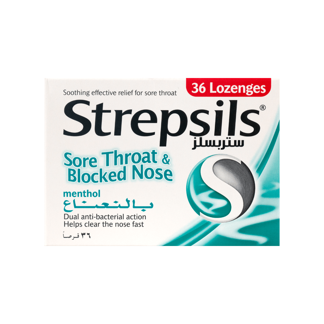 Strepsils Sore Throat & Blocked Nose (36 Lozenges)