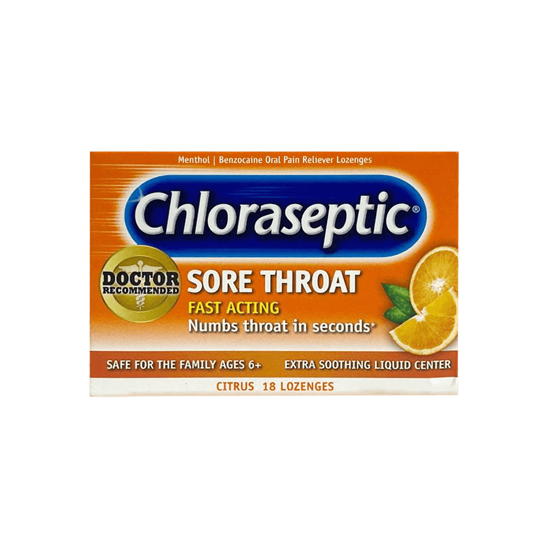 Chloraseptic Sore Throat Citrus 18 Lozenges