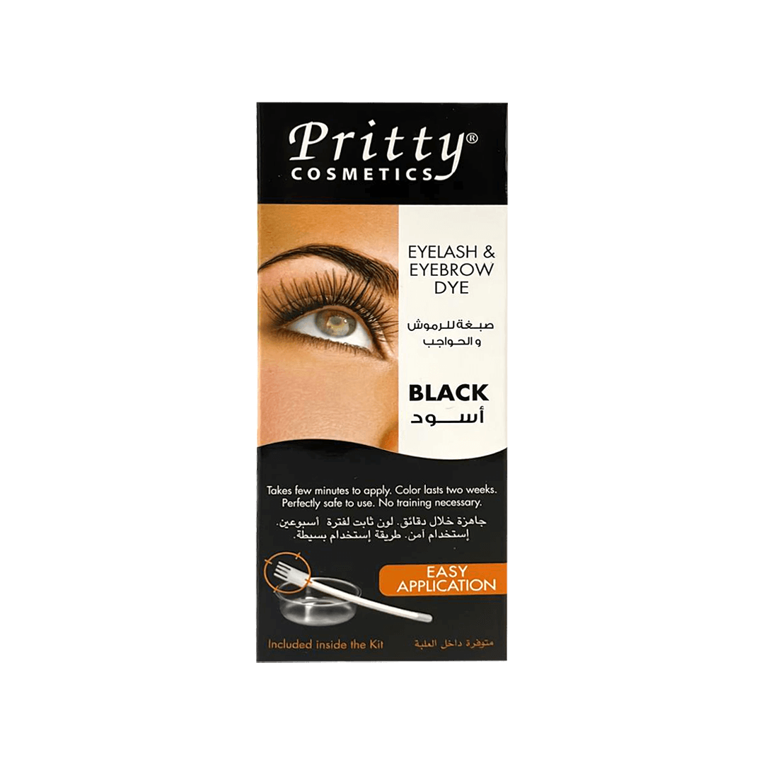 Pritty Cosmetics Eyelash & Eyebrow Dye Kit (Black)
