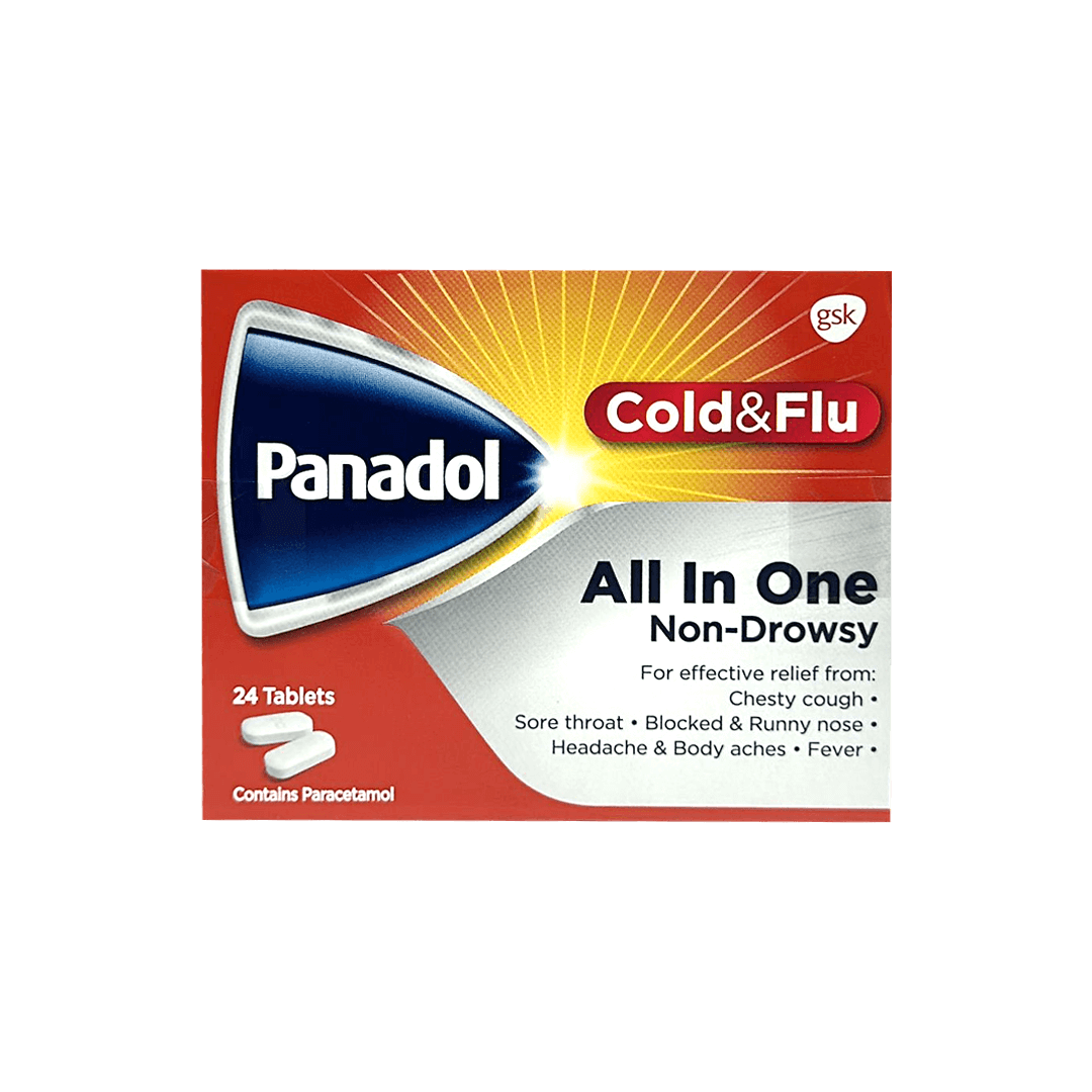Panadol Cold & Flu All in one Non Drowsy 24 Tablets