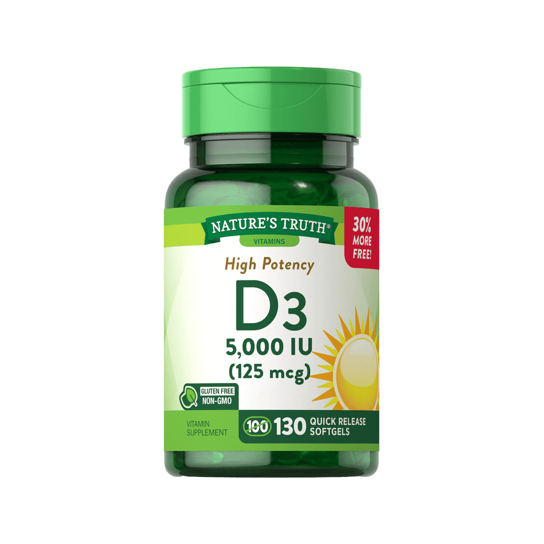High Potency Vitamin D3 5,000 IU 130 Softgels