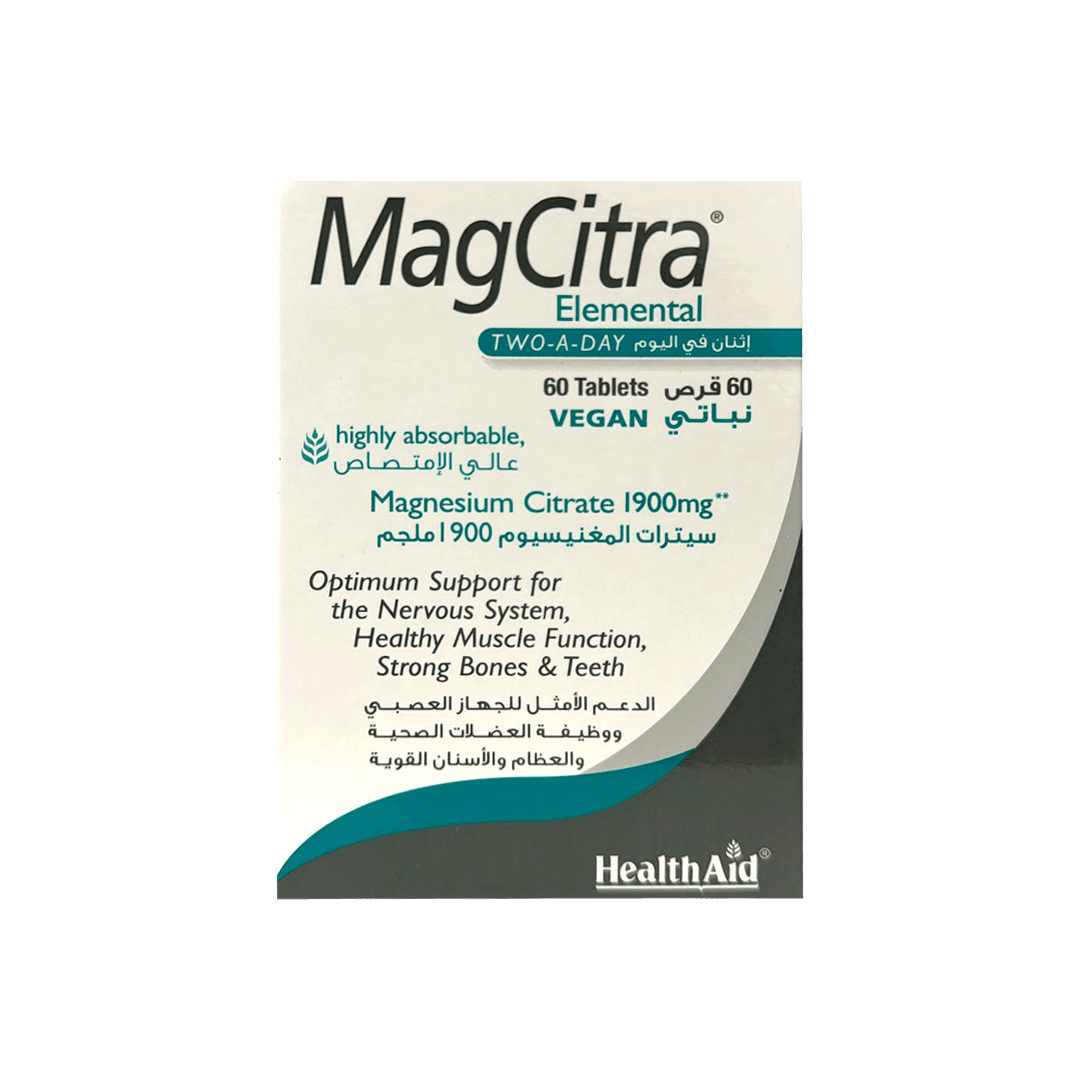 HealthAid MagCitra Magnesium Citrate 900mg 60 Tablets