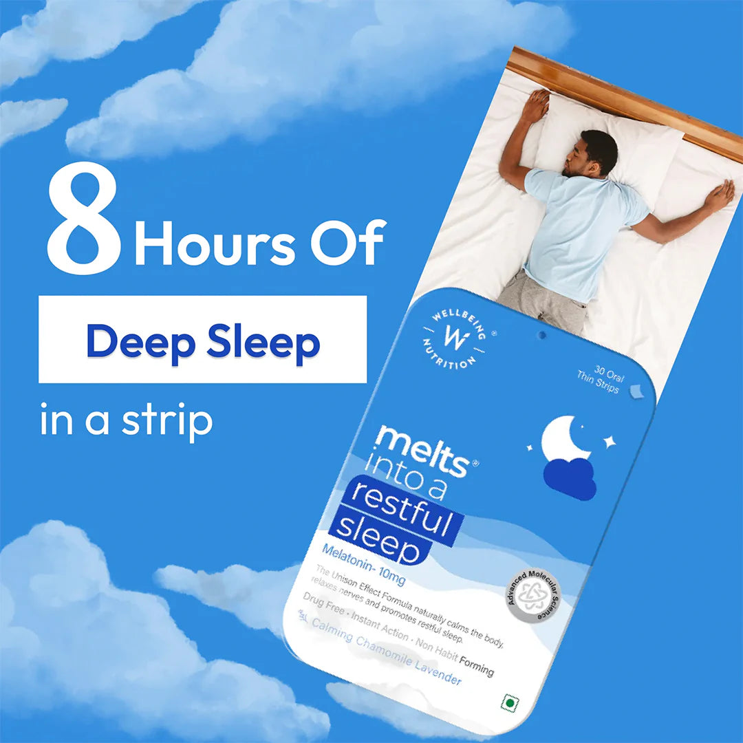 Wellbeing Nutrition Melts Restful Sleep 10mg 30 Oral Thin Strips