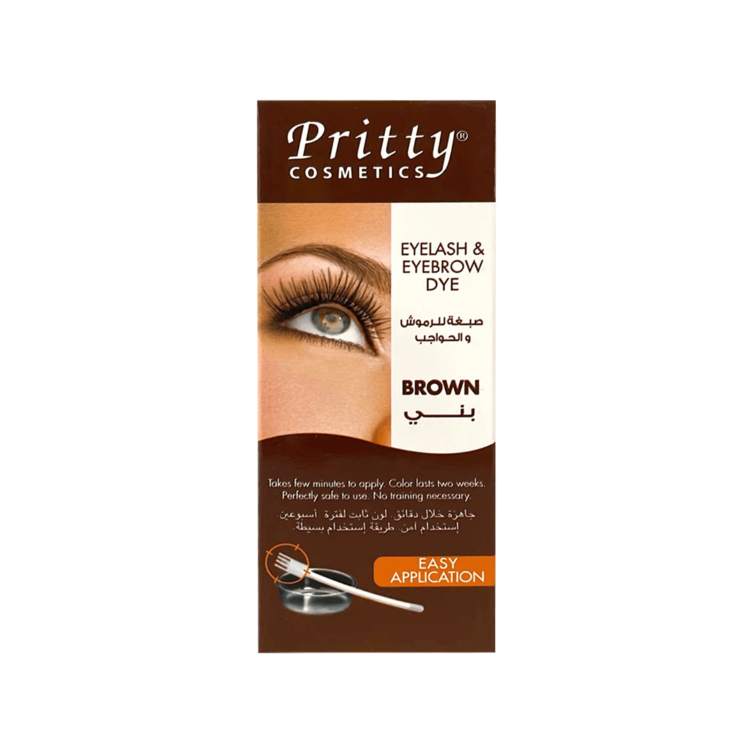 Pritty Cosmetics Eyelash & Eyebrow Dye Kit (Brown)