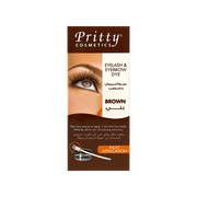 Pritty Cosmetics Eyelash & Eyebrow Dye Kit (Brown)