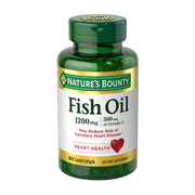 Nature's Bounty Fish Oil Odorless 1200mg Heart & Brain Support 60 Tablets