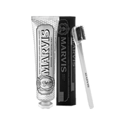 Marvis Soft Brush & Smokers Whitening Bundle White Soft Toothbrush, Gentle Daily Oral Care for a Brighter Smile + Smokers?Whitening?Mint?Toothpaste 85 Ml, Extra Fresh, Stain Lift Formula 85 Ml
