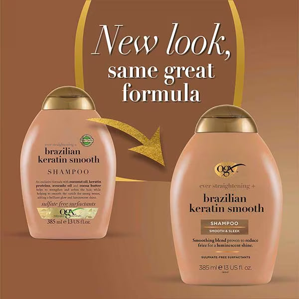 OGX Brazilian Keratin Smooth Shampoo 385ml
