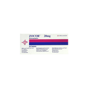 Zocor 20 mg 28 tablets