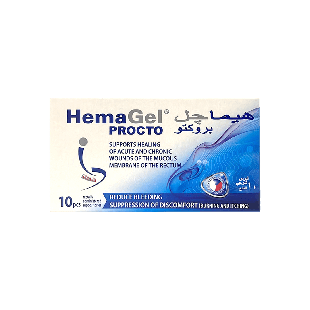 HemaGel Procto Supports Healing 10 Suppositories