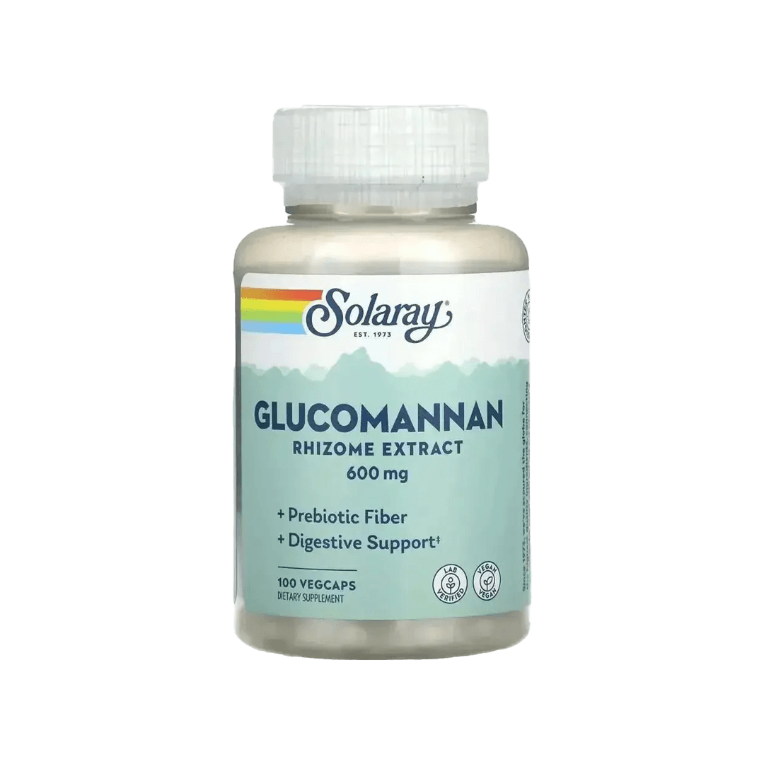 Solaray Glucomannan Rhizome Extract 600mg 100 Veg Capsules