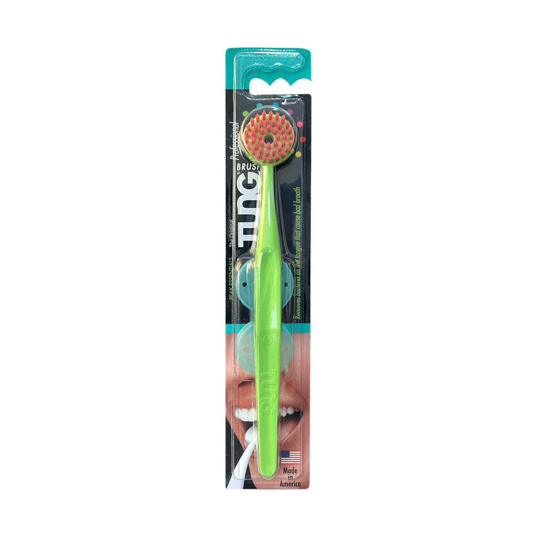 Tung Brush With Travel Cap (Green)