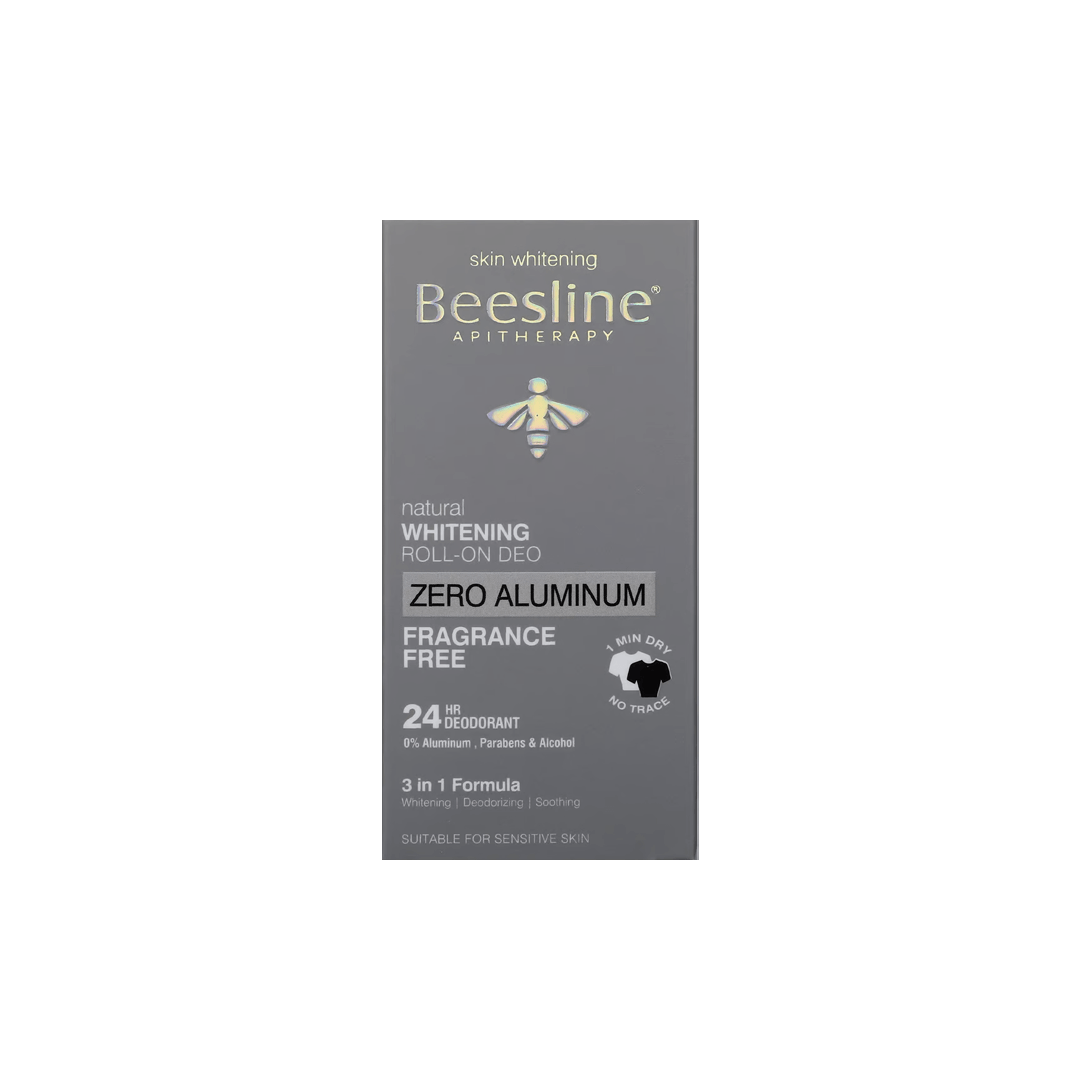 Beesline Natural Whitening Roll on Zero Aluminum Fragrance Free 24hr Antiperspirant