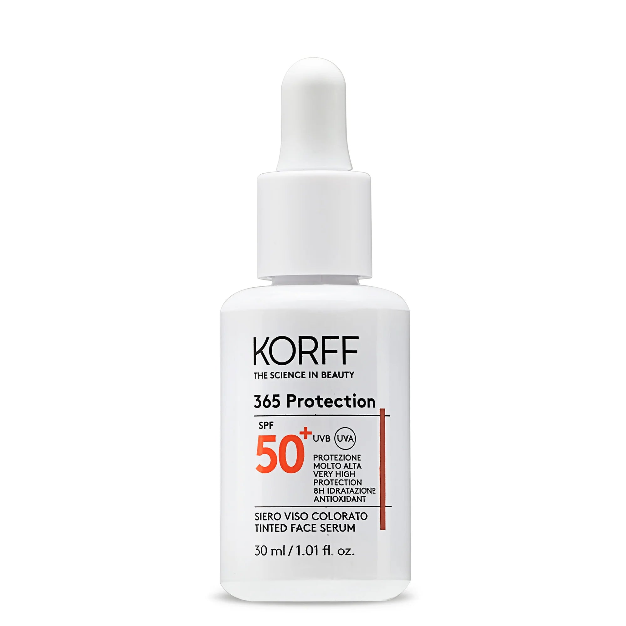 Korff 365 Protection SPF 50+ Tinted Face Serum, Daily UV & Pollution Defense with Light Coverage