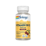 Solaray Vit B 12 5000mcg Natural Black Cherry Flavor 30 Lozenges