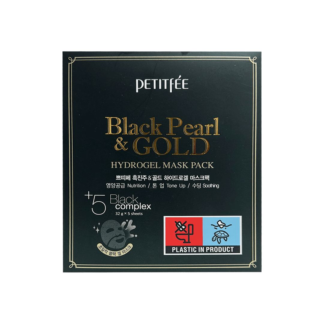 Petitfee Black pearl & Gold hydrogel mask pack (5 pcs per packet)