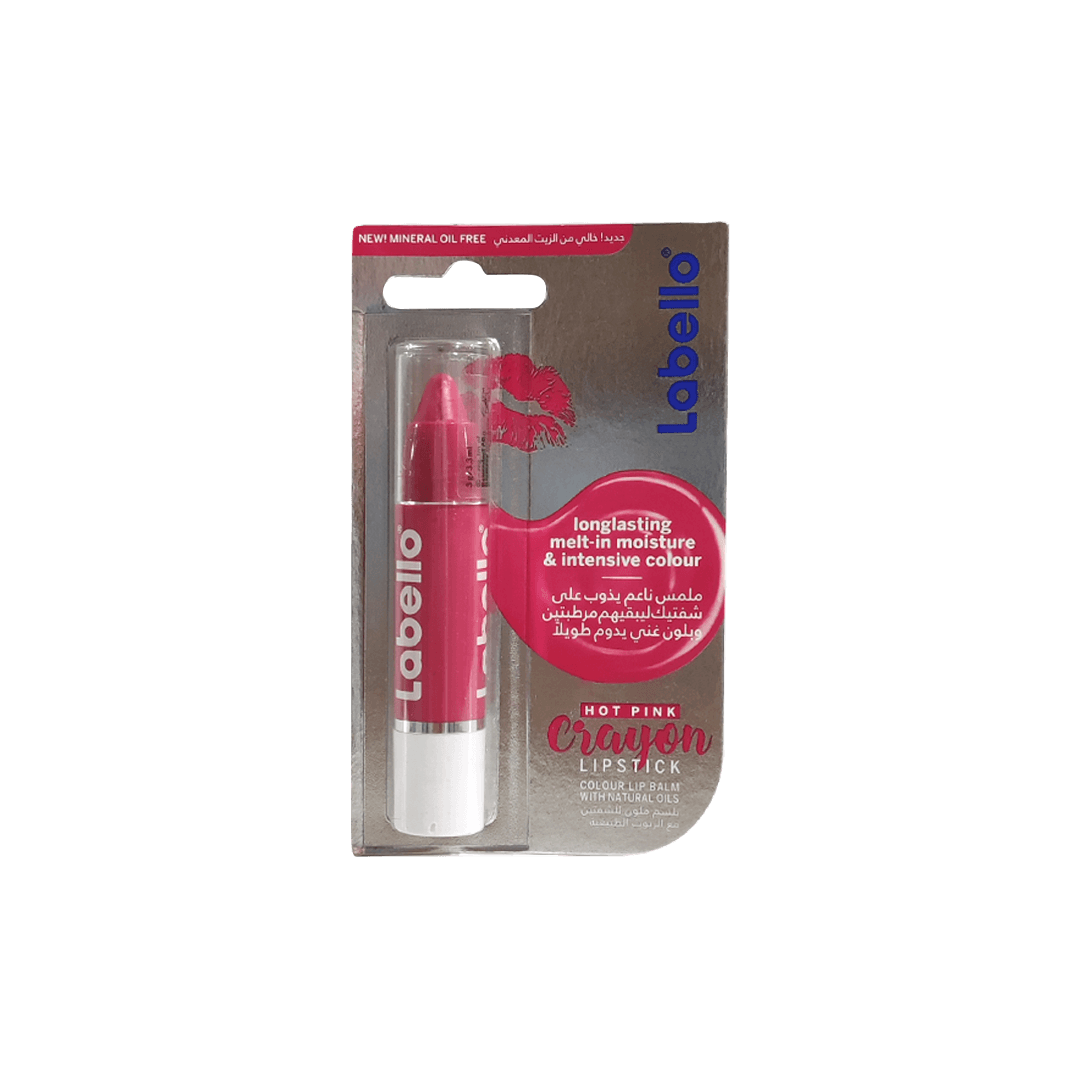 Labello Crayon Lipstick Colour Lip Balm Hot Pink 3gm