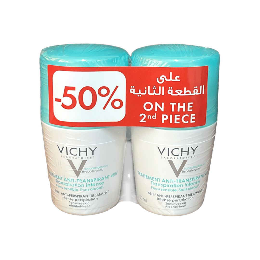 Vichy Transpiration Intense Treatment 48h For Sensitive Skin (1+1)