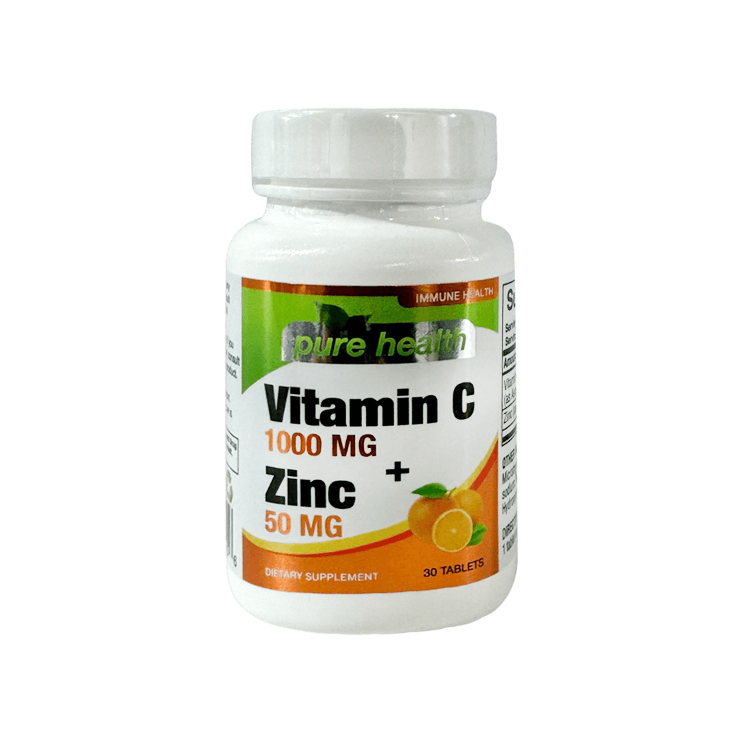Pure Health Vitamin C 1000mg + Zinc 50mg 30 Tablets