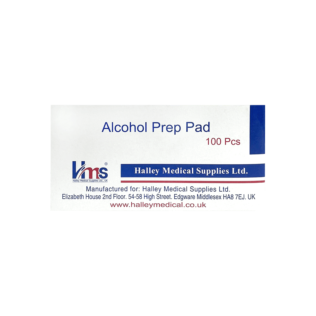 Halley Medical Alcohol Prep Pad 100 Pcs