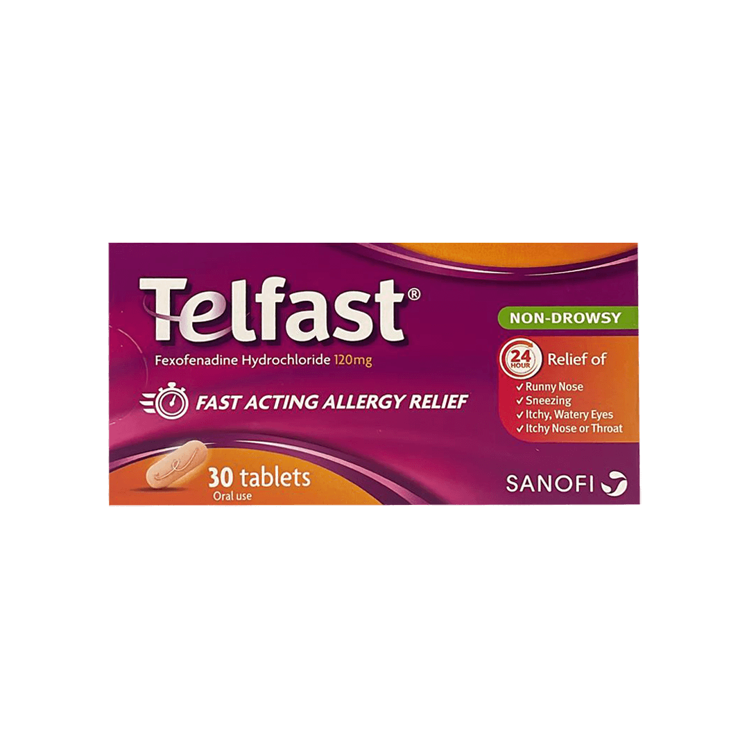 Sanofi Telfast 120mg 30 Tablets