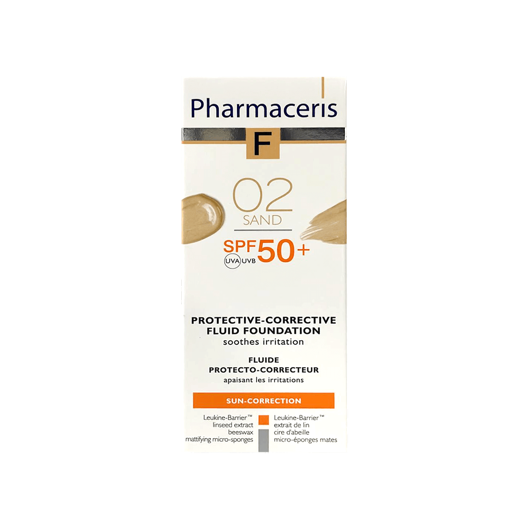 فارماسيرز - كريم أساس سائل وقائي مصحح بعامل حماية من الشمس SPF50+ SAND 02 30 مل