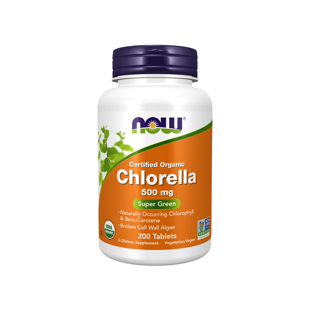 Now Foods Chlorella 500mg Super Green 200 Tablets