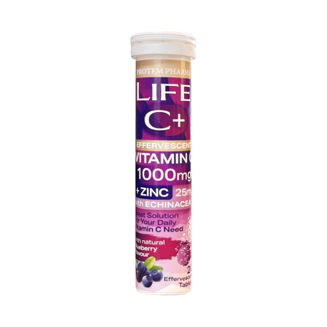 Protem Pharma Life C+ Natural Blueberry Flavour 20 Tablets