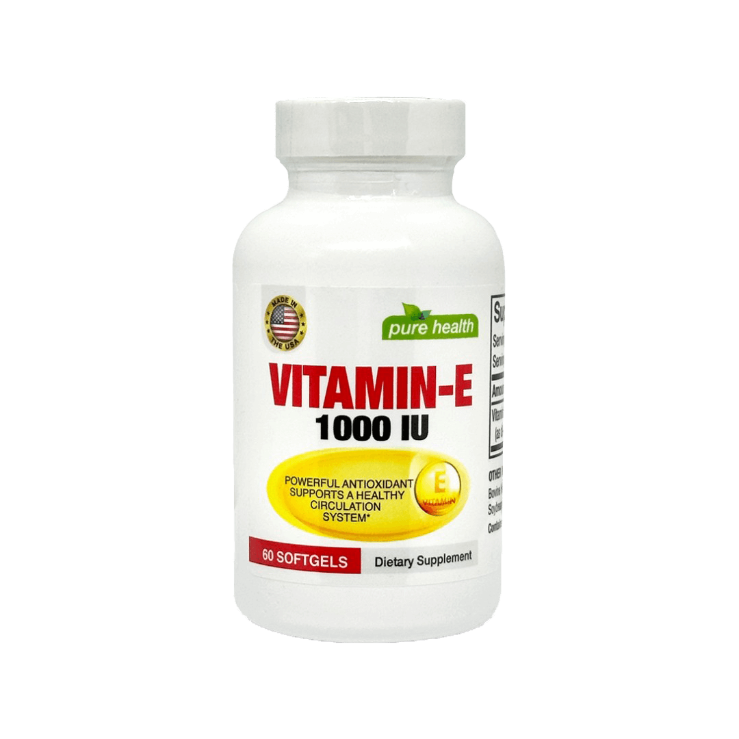 Pure Health Vitamin E 1000IU 60 Softgels