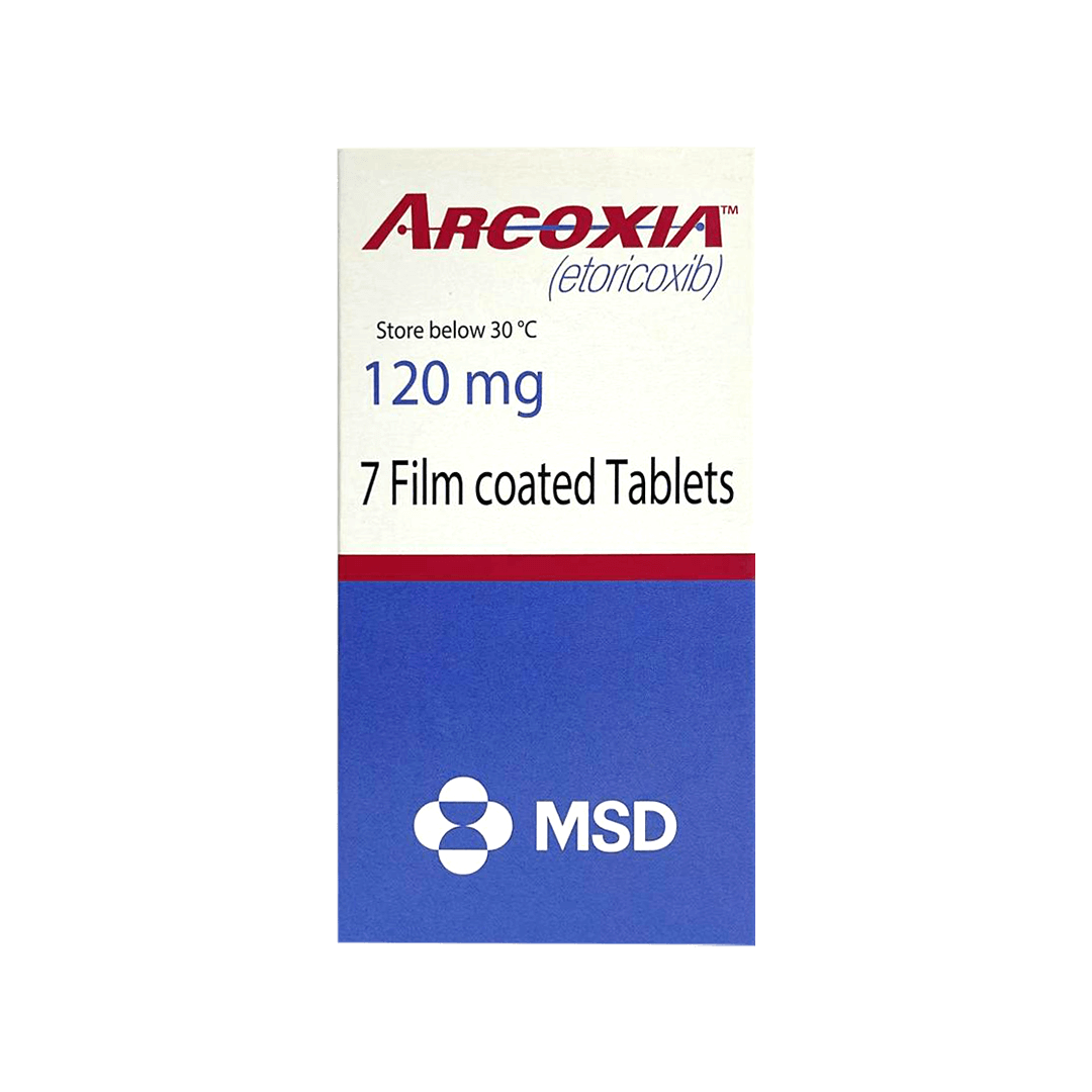 MSD Arcoxia 120mg 7 film coated tablets