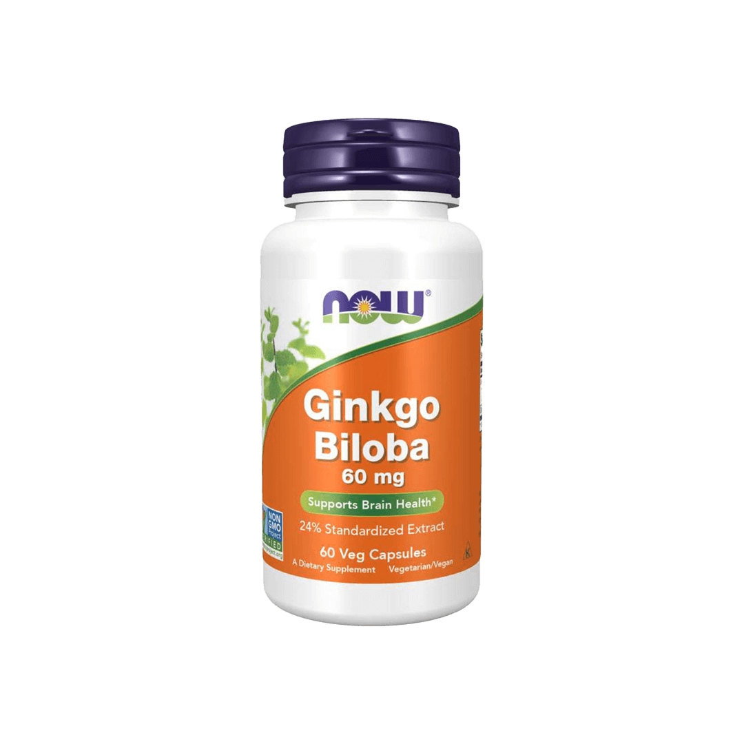 Now Foods Ginkgo Biloba 60mg 60 Capsules