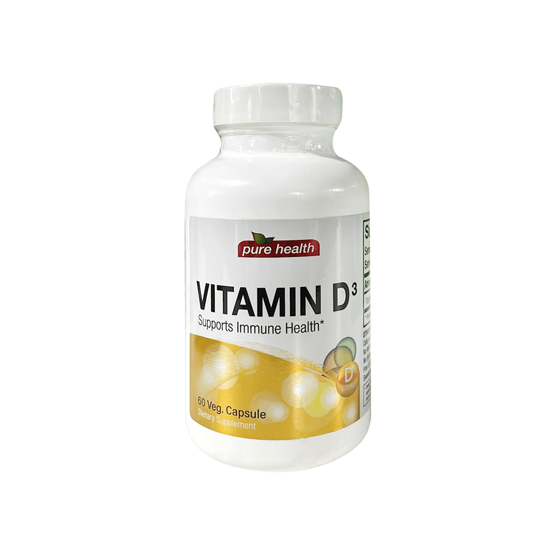 Pure Health Vitamin D3 60 Veg. Capsules
