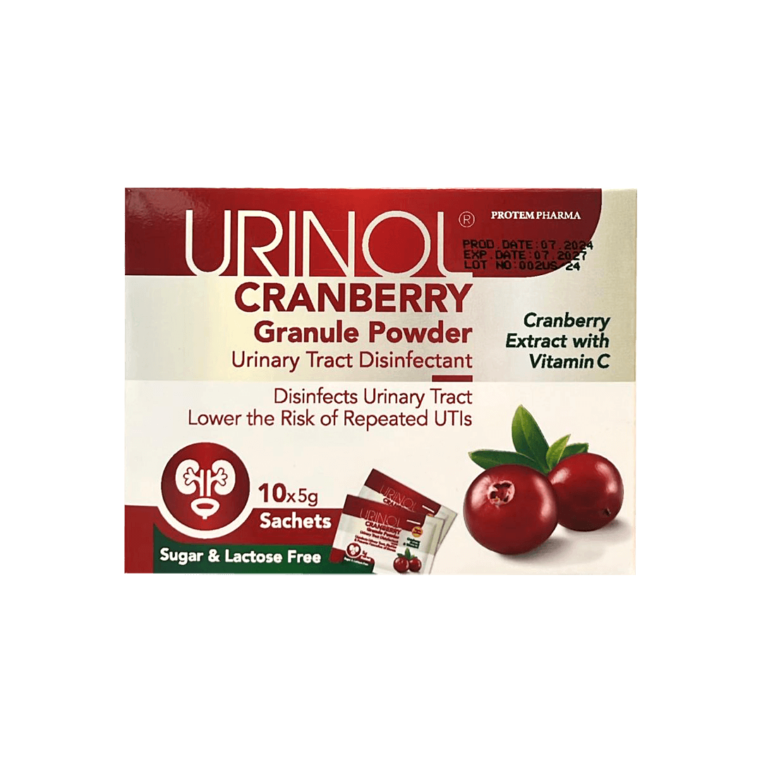 Protem Pharma Urinol Cranberry Granule Powder 10x5g Sachets
