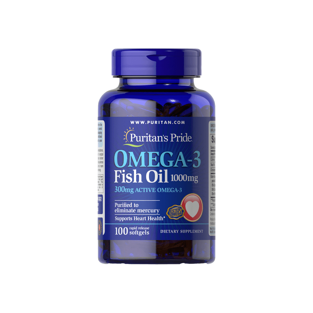Puritan's Pride Omega 3 Fish Oil 1000mg 100 rapid release softgels