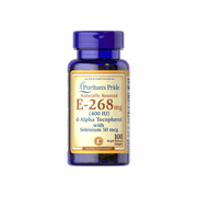 Puritan's Pride Natural Sourced E 268mg (400 IU) with Selenium 50mcg 100 Softgels