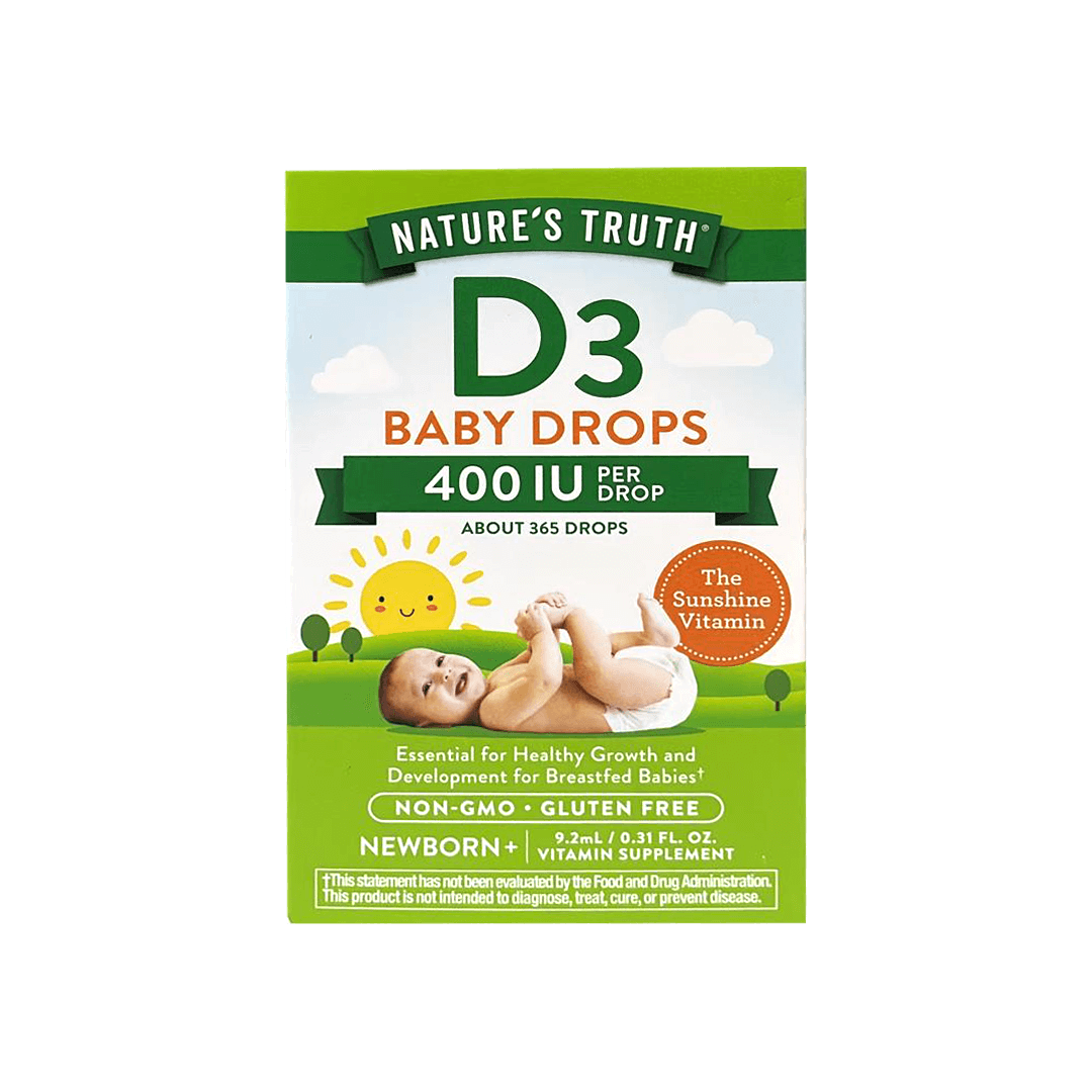 Nature's Truth Vitamin D3 Baby Drops 400 IU Per Drop 9.2ml