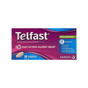 Sanofi Telfast 180mg 30 Tablets